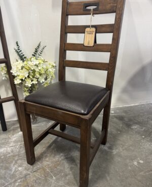 ARRIVES JANUARY - Flea Market Dining Chair PU Seat in Coffee Bean