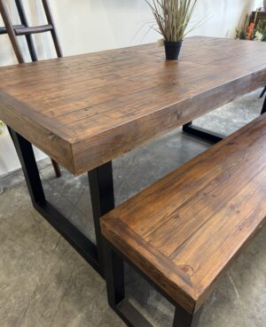 Brooklyn 180/90cm Fixed Top Table In Coffee Bean