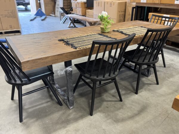 ARRIVING DECEMBER - Brooklyn Large 180/240cm Extending Table, 4 Chairs  & Bench in Cashew - Image 14