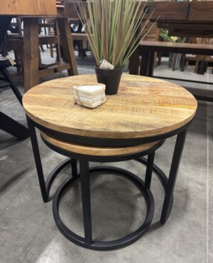 Urban Mango Nest of 2 Small Coffee Tables