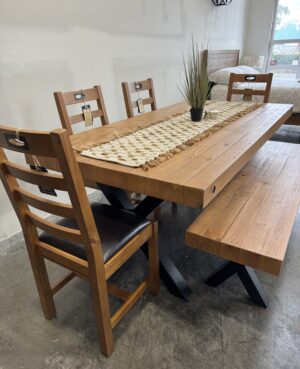 Toronto Large Extending 180/240cm Table in Rustic Natural - WAREHOUSE SALE