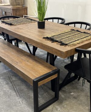 Brooklyn 180/90cm Fixed Top Table In Cashew