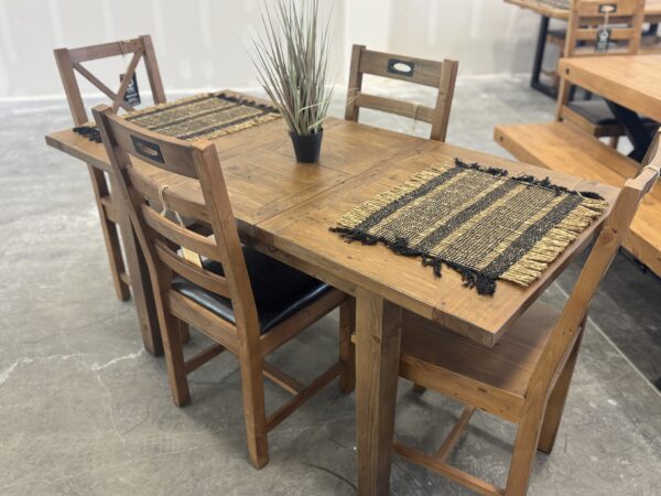 ARRIVING DECEMBER - New England Small Extending Table & 4 Chairs in Cashew
