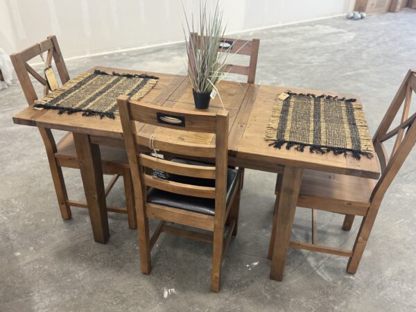 ARRIVING DECEMBER - New England Small Extending Table & 4 Chairs in Cashew - Image 2