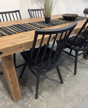 ARRIVES JANUARY - Kai 180/240cm Extending Dining Table & 6 Como Black Chairs