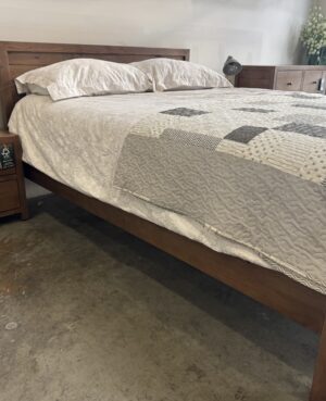 Montreal King Low Profile Bed Frame in Cashew