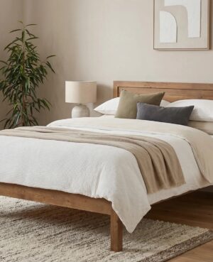 ARRIVES MARCH - Montreal Queen Bed Frame in Cashew