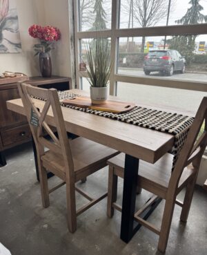 Brooklyn 135/80cm Fixed Top Table in Latte