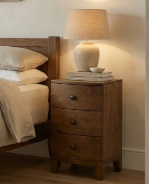 PRE ORDER - Hawaii 3 Drawer Nightstand in Cashew