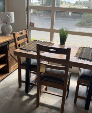 Brooklyn Small 135/90cm Fixed Top Table Set in Cashew