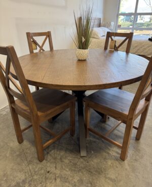 Toronto 54” Round Dining Table in Cashew - WAREHOUSE SALE