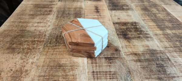 Marble & Wood Heart Coasters - Various Designs