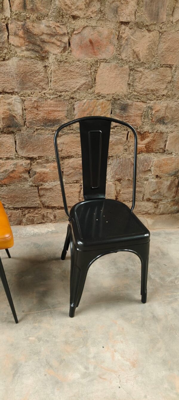 Black Metal Dining Chair - Image 2