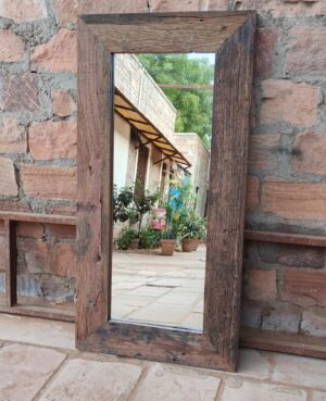Reclaimed Timber Framed Mirror 24 x 48”