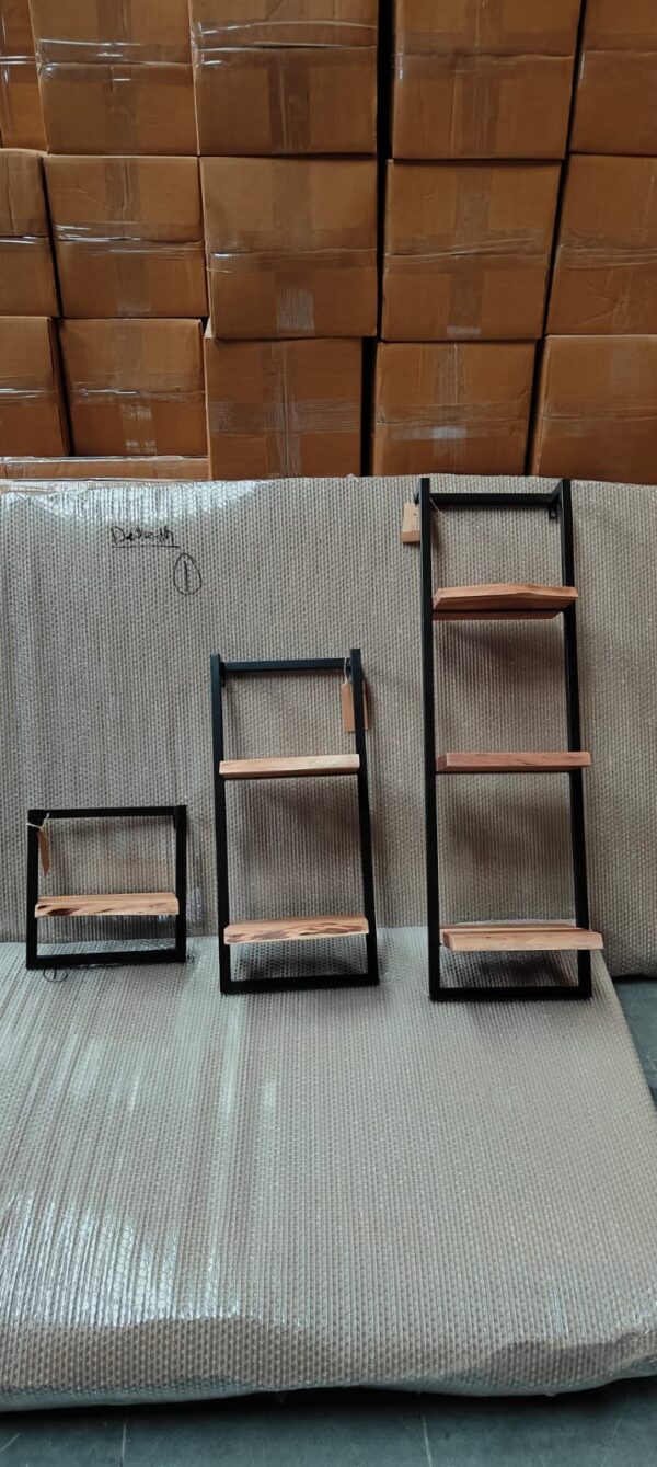 Live Edge & Metal Wall Shelf - Small