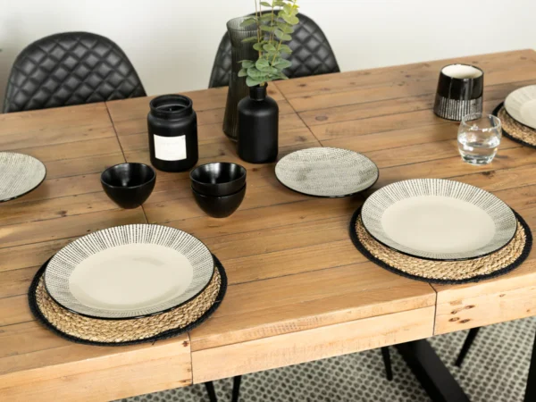 PRE ORDER - Brooklyn Large 180/240cm Extending Table, 4 Chairs & Bench in LIGHT - Image 10