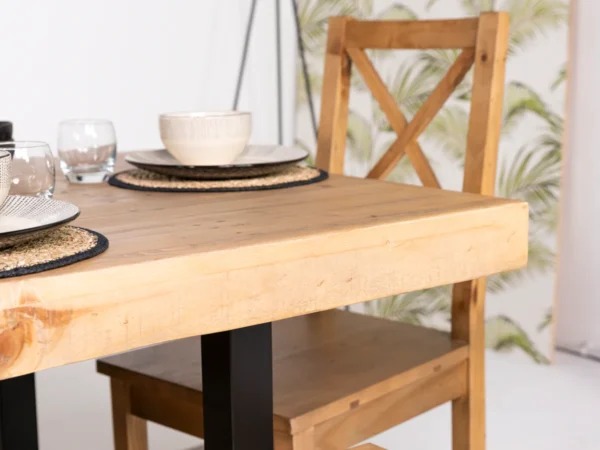 PRE ORDER - Brooklyn Large 180/240cm Extending Table, 4 Chairs & Bench in LIGHT - Image 7