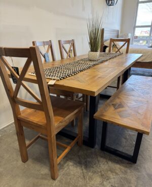 Metro Medium Extension Table and Bench - WAREHOUSE SALE
