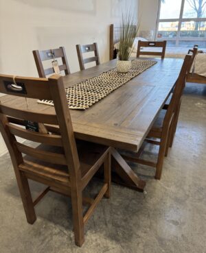 ARRIVES APRIL - Bavaria 180/220cm Large Extending Dining Table in Cashew