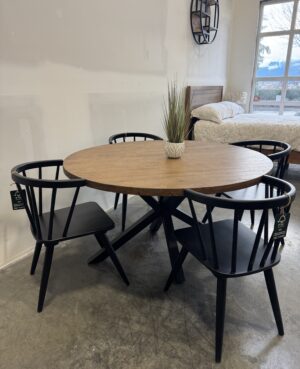Toronto 54” Round Dining Table & 4 Bogart Chairs - WAREHOUSE SALE