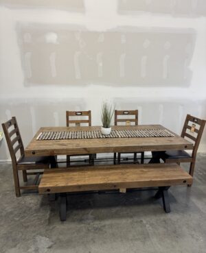 Toronto 200cm Fixed Top Table & 6 Chairs in Old Cashew - WAREHOUSE SALE
