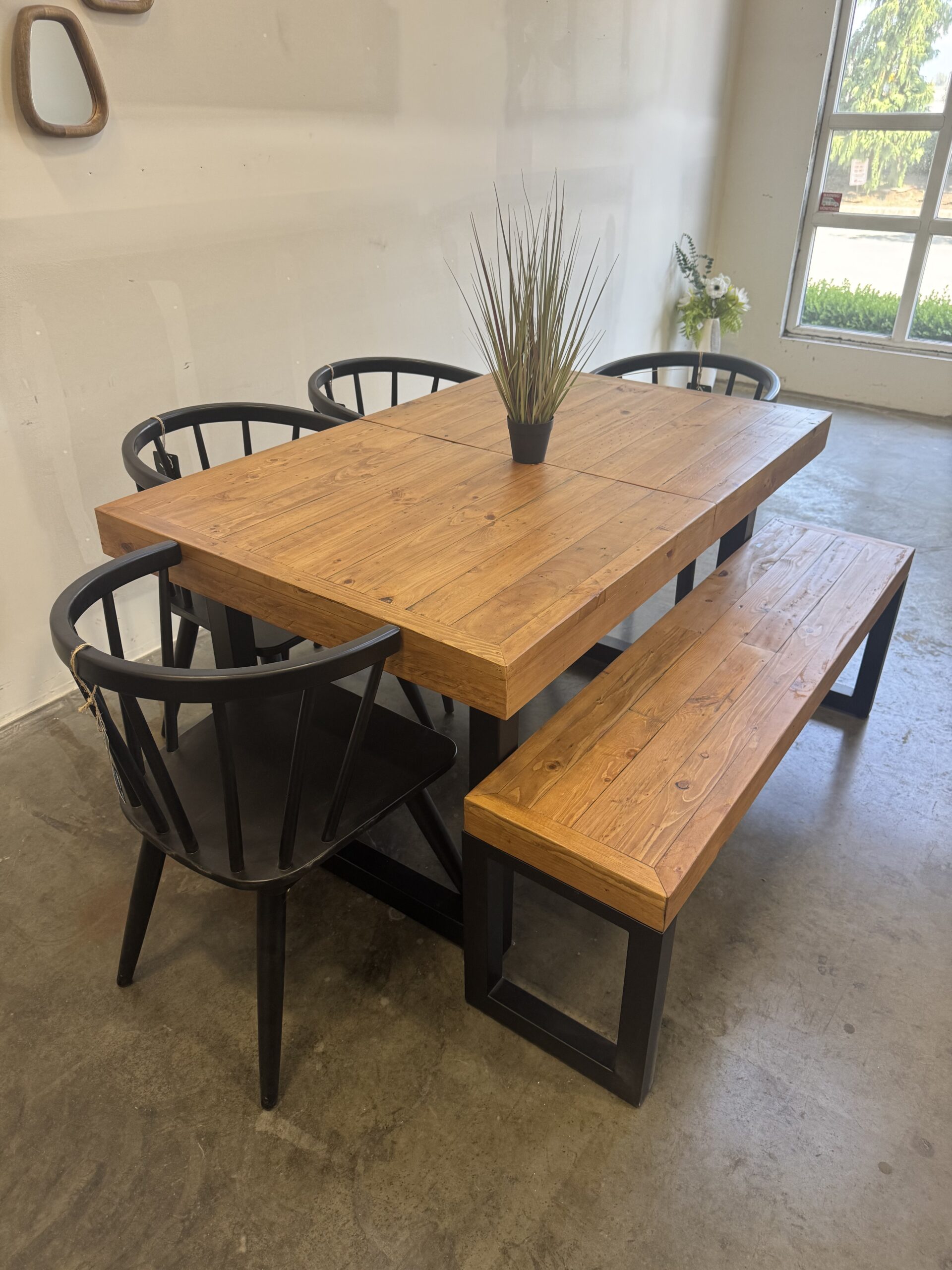 Brooklyn Small 140/180cm Extending Table & Bogart Chair Set in Rustic Natural - Image 4