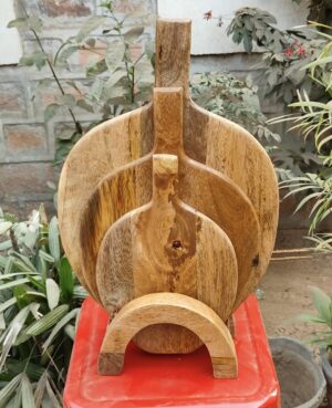 Set of 3 Chopping Boards with Stand