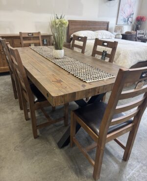 Toronto 200cm Fixed Top Table & 6 Chairs in Old Cashew - WAREHOUSE SALE