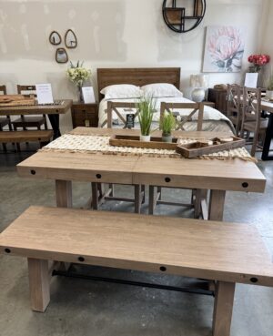 Kai 140/180cm Extending Table Set in Latte