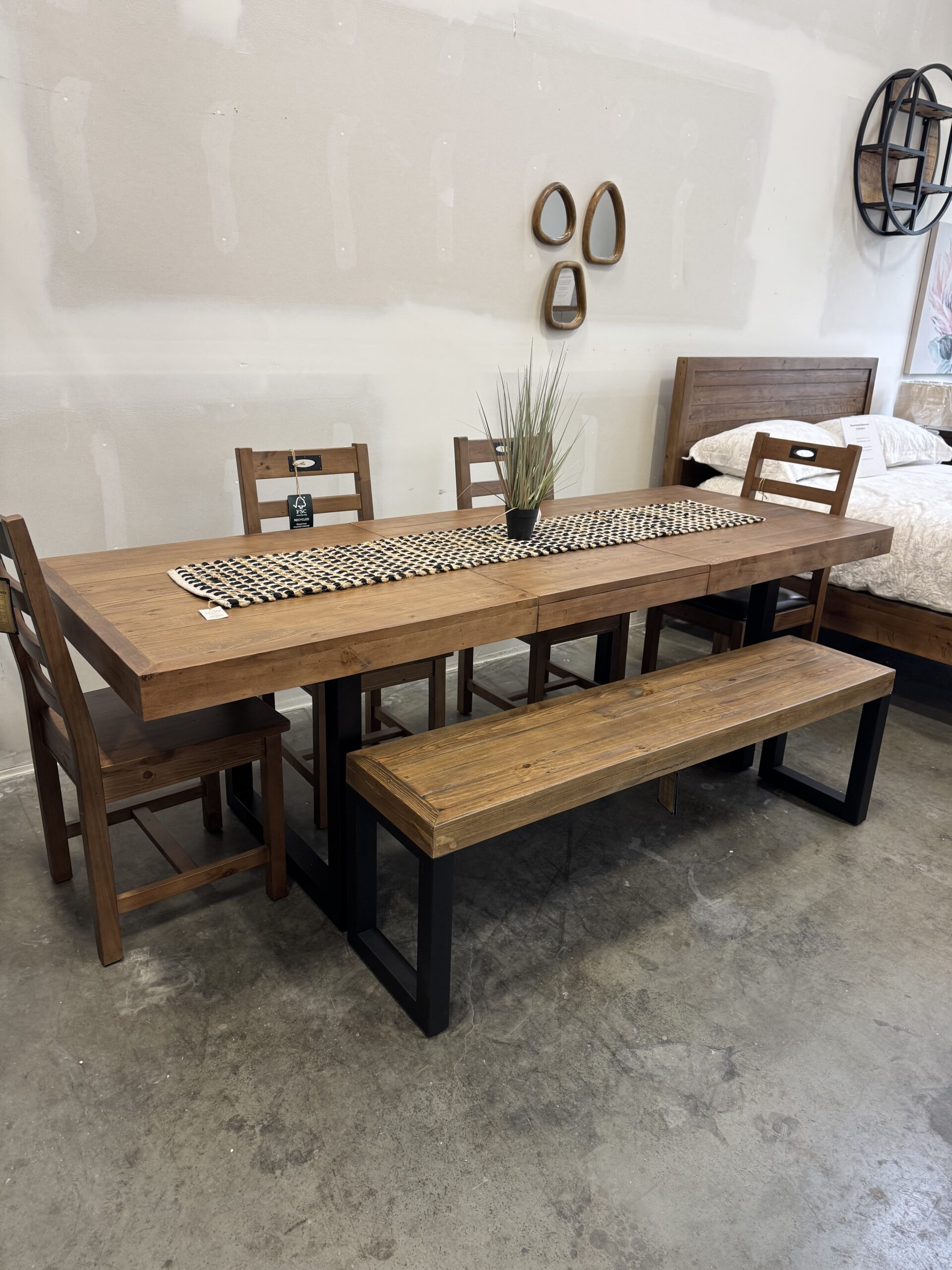 ARRIVES JUNE - Brooklyn Large 180/240cm Extending Table Set in Cashew - Image 14