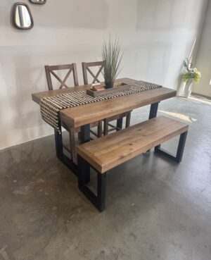 Brooklyn 135/80cm Fixed Top Table in Cashew