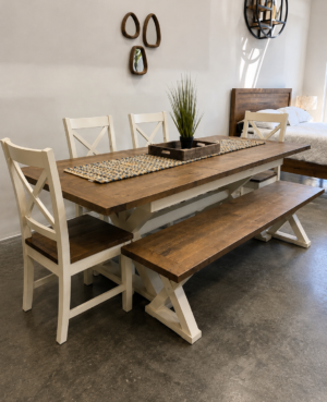 Newport Small 140/180cm Extending Dining Table with Crossback Chairs