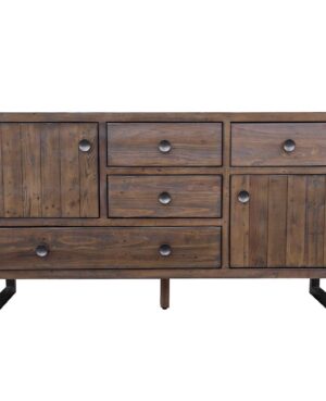 Brooklyn Large 2 Door 4 Drawer Sideboard in Coffee Bean